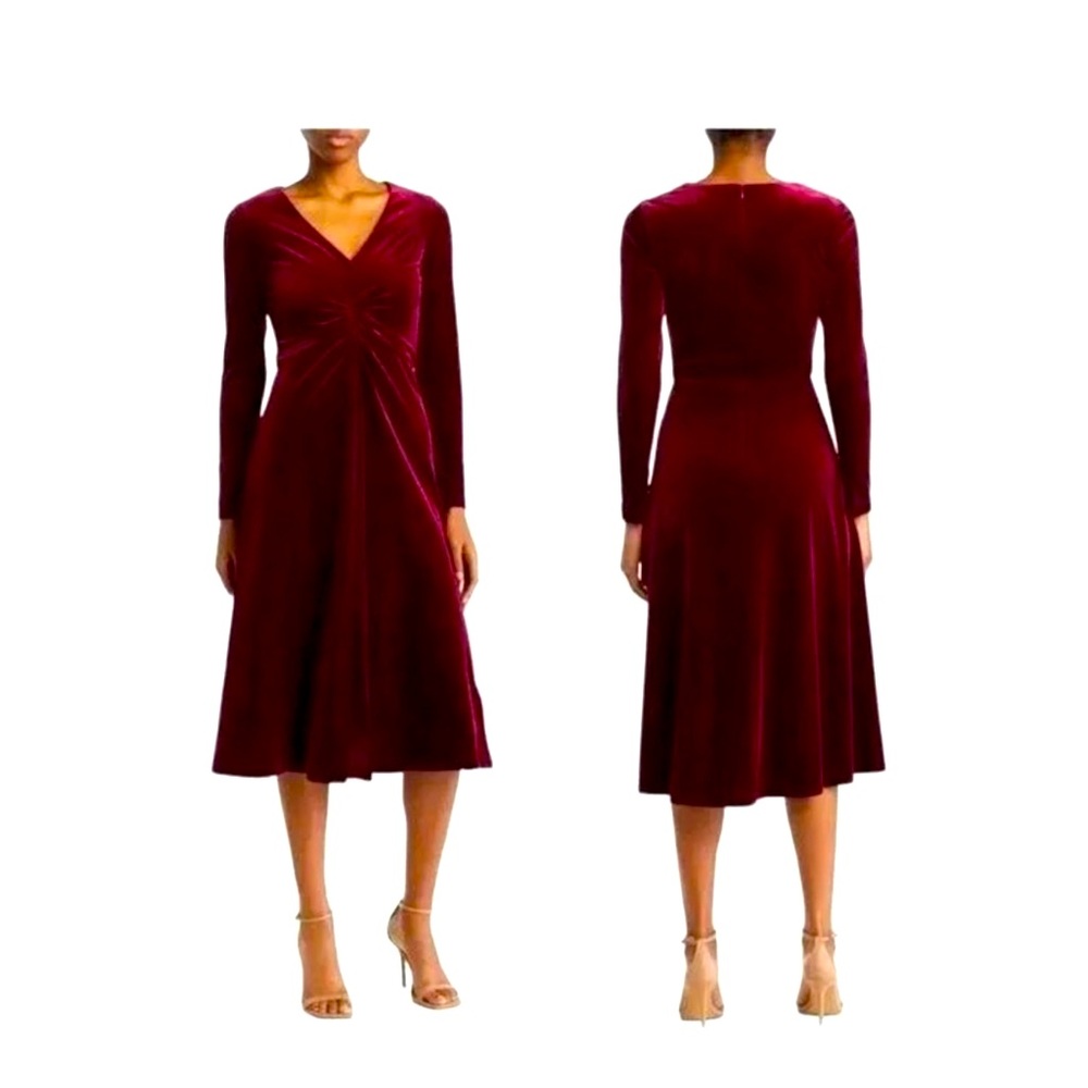NWT Eliza J velvet midi dress